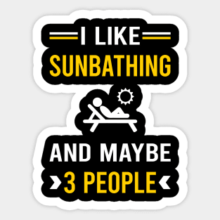 3 People Sunbathing Sunbathe Sunbath Sun Bathing Sticker